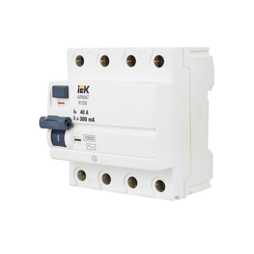 ARMAT Выключатель дифференциального тока R10N 4P 40А 300мА тип AC IEK ARMAT Выключатель дифференциального тока R10N 4P 40А 300мА тип AC IEK