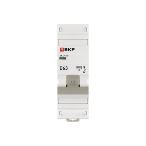 Авт. выкл. ВА 47-100 1P 63А (D) 10kA PROXIMA EKF Авт. выкл. ВА 47-100 1P 63А (D) 10kA PROXIMA EKF