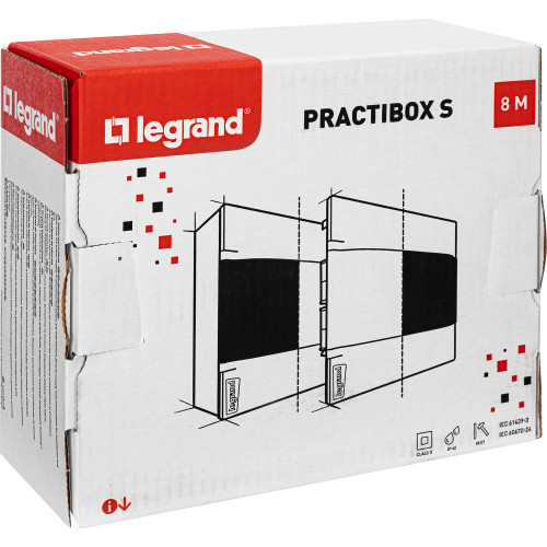 Practibox S Пластиковый щиток Встраиваемый 1X8 Белая дверь