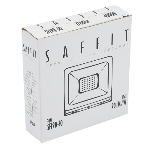 Светодиодный прожектор SAFFIT SFL90-30 IP65 30W 4000K черный Светодиодный прожектор SAFFIT SFL90-30 IP65 30W 4000K черный