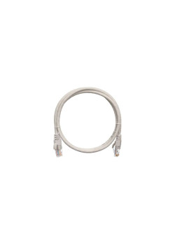 Патч-корд кат.5E (класс D) U/UTP 4 пары 24 AWG (7х0.205мм) 100МГц 2хRJ45 (8P8C) BC чистая медь LSZH нг(А)-HFLTx 1.5м сер. NIKOMAX NMC-PC4UD55B-015-C-GY