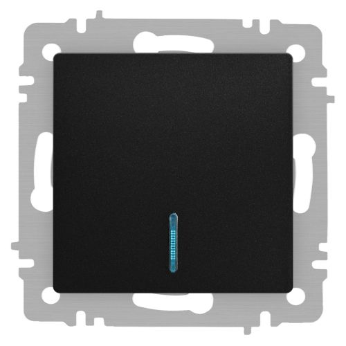 Выключатель Accent 6-102-05 с подсветкой 10А-250В IP20 СУ AL/CU антрацит Intro Б0063475