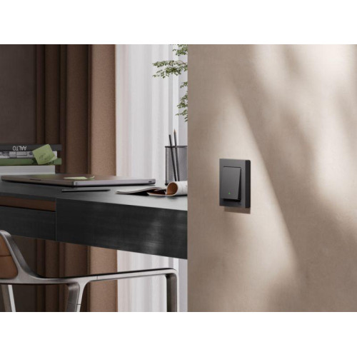 Выключатель 1-кл. AtlasDesign Smart 10А (сх. 1) L+N с подсветкой Zigbee механизм карбон SE ATN001013Z Выключатель 1-кл. AtlasDesign Smart 10А (сх. 1) L+N с подсветкой Zigbee механизм карбон SE ATN001013Z