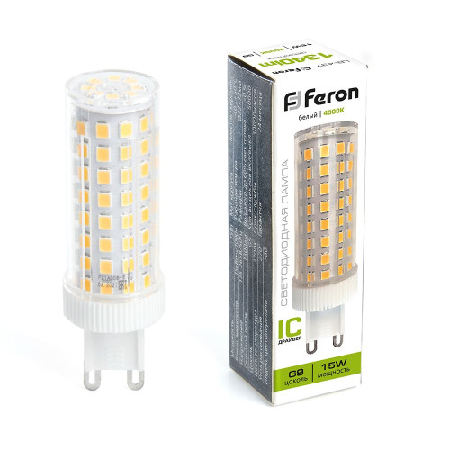Лампа светодиодная Feron LB-437 G9 15W 175-265V 4000K Лампа светодиодная Feron LB-437 G9 15W 175-265V 4000K