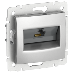 IEKVALENA Розетка компьютерная RJ45 категория 5Е UTP 6943341 алюминий IEK