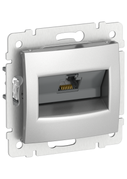IEKVALENA Розетка компьютерная RJ45 категория 5Е UTP 6943341 алюминий IEK