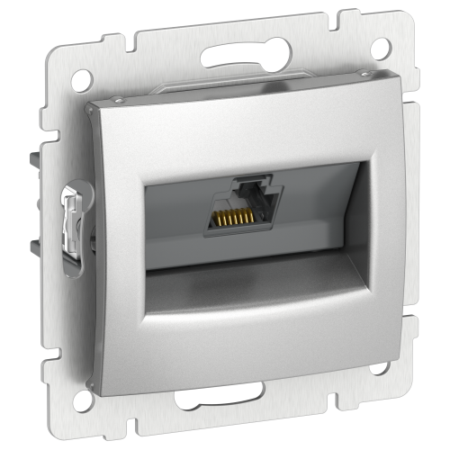 IEKVALENA Розетка компьютерная RJ45 категория 5Е UTP 6943341 алюминий IEK