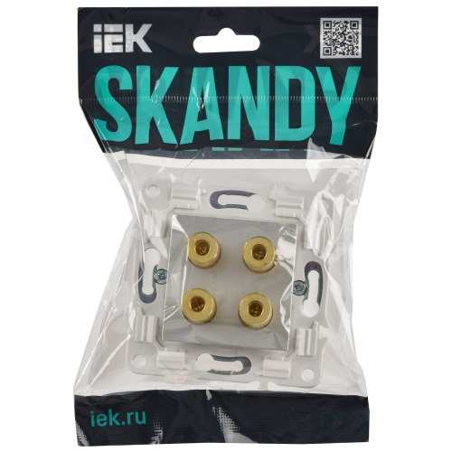 SKANDY Аудиорозетка 4-местная SK-A01S серебряный IEK