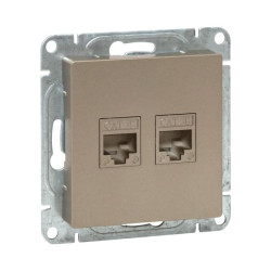 Механизм роз., RJ45 - 2шт, (cat5), шамп., Эпика EKF