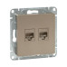 Механизм роз., RJ45 - 2шт, (cat5), шамп., Эпика EKF Механизм роз., RJ45 - 2шт, (cat5), шамп., Эпика EKF