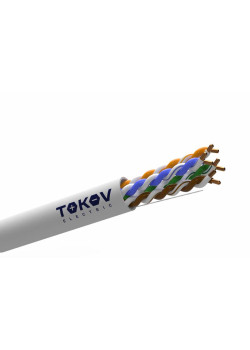 Кабель витая пара F/UTP 4х2х23AWG(0.57мм) кат.6 PVC indoor 305м (м) PRO TOKOV ELECTRIC TKP-C06-F42-6-RU-PVC