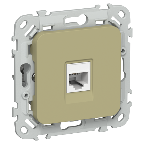 FLITE Розетка компьютерная RJ45 категория 5Е UTP РК5е-1-0-ФлО оливковый IEK