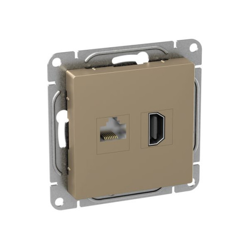 Механизм роз., HDMI+RJ45 (cat5), шамп., Эпика EKF