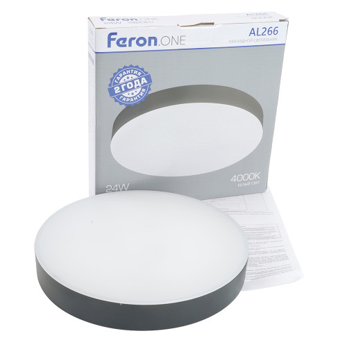 Светодиодный светильник Feron AL266 накладной 24W 4000K черный