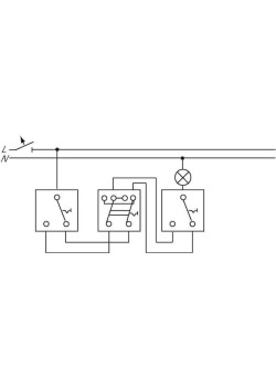 Переключатель проходной 1-кл. СП 10А IP20 250В механизм син. ABB 1012-0-1093
