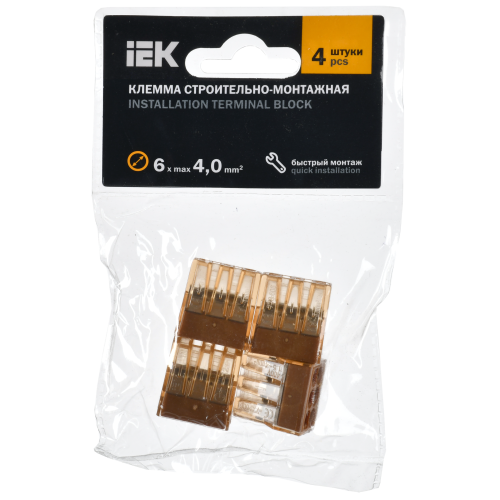 Строительно-монтажная клемма СМК 773-606 (4шт/упак) IEK
