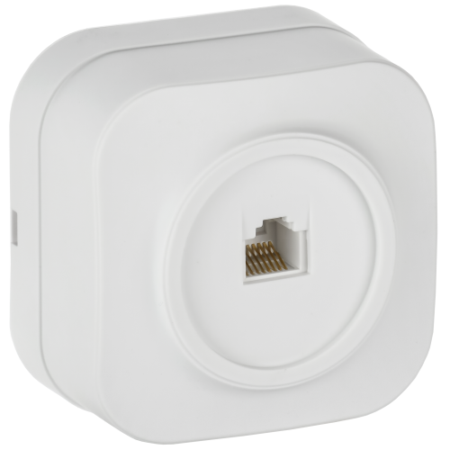 GLORY Розетка для открытой установки компьютерная RJ45 кат.5E РК10-ХБм белый матовый IEK