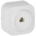GLORY Розетка для открытой установки компьютерная RJ45 кат.5E РК10-ХБм белый матовый IEK