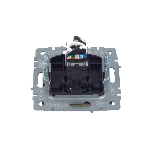 BRITE Розетка компьютерная RJ45 кат.5E РК10-БрШ шампань IEK