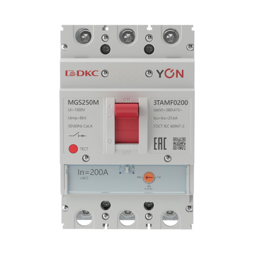 Авт. выкл. YON MGS250 3P 160-200A 25kA Авт. выкл. YON MGS250 3P 160-200A 25kA