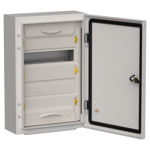 TITAN 5 Корпус металлический ЩРн-24 (1х24) 460х310х140мм IP54 серый (одна дверь) IEK