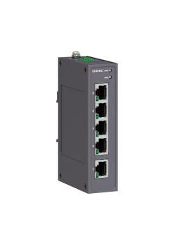Промышленный неуправляемый коммутатор, 5×10/100Base-T(X) портов RJ45,12-48В DC/18-30В AC, с резервированием