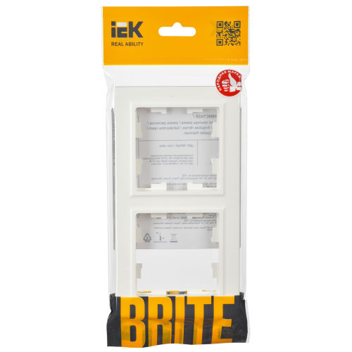 BRITE Рамка 2-местная РУ-2-БрБ белый IEK BRITE Рамка 2-местная РУ-2-БрБ белый IEK