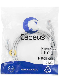 Cabeus PC-UTP-RJ45-CAT.5E-1.5M