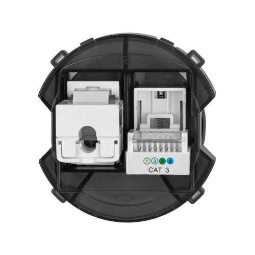 Розетка телефонная RJ11 + компьютерная RJ45 агат, Розетка телефонная RJ11 + компьютерная RJ45 агат,