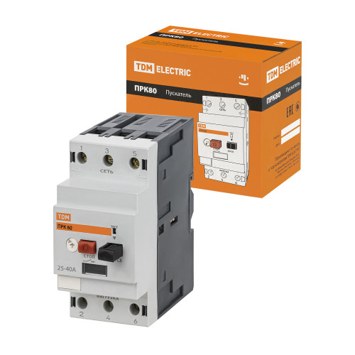 Пускатель ПРК80-40 In=40A Ir=25-40A Ue 660В TDM