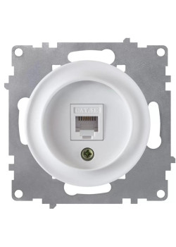 Розетка компьютерная 1-м СП Florence RJ45 кат.5E механизм бел. (1E20701300) OneKeyElectro 2172770