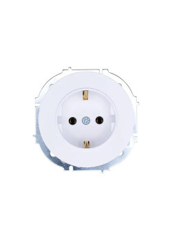 Розетка 1-м OSEN IP20 с заземл. ПБТ бел. LEZARD 743-0288-122B