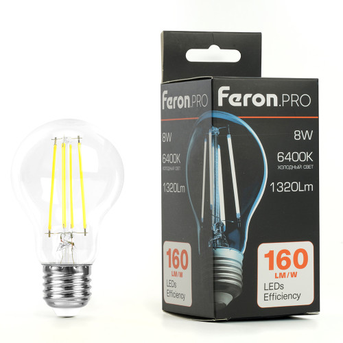 Лампа светодиодная Feron.PRO LB-1108 Шар E27 1320LM 8W 175-265V 6400K