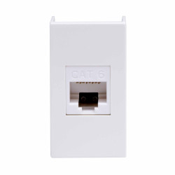 Компьютерная розетка RJ-45, кат. 6, 8P8C, ЭУИ Вива (Viva), белая, 1модуль