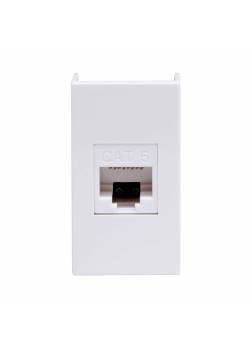 Компьютерная розетка RJ-45, кат. 6А, 8P8C, ЭУИ Вива (Viva), белая, 1модуль