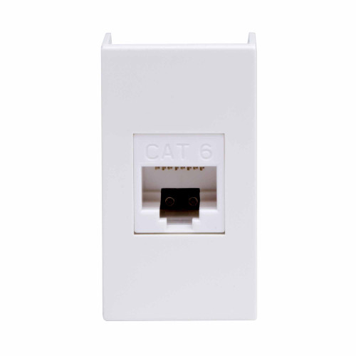 Компьютерная розетка RJ-45, кат. 6А, 8P8C, ЭУИ Вива (Viva), белая, 1модуль
