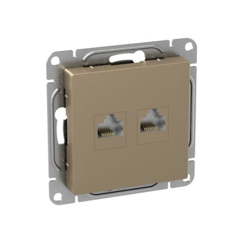 Механизм роз., RJ45 - 2шт, (cat6), шамп., Эпика EKF