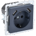 BRITE Розетка 1-местная с заземлением с защитными шторками 16А с USB A+A 5В 2,1А РЮш10-1-БрМ маренго IEK BRITE Розетка 1-местная с заземлением с защитными шторками 16А с USB A+A 5В 2,1А РЮш10-1-БрМ маренго IEK