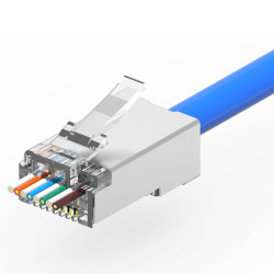 Коннектор RJ45 CAT5е (8P8C) экранированный под диаметр проводника в изоляции  1,1 мм