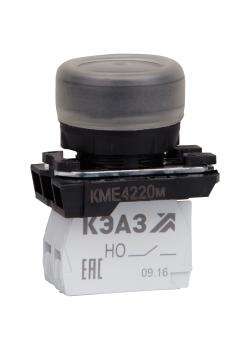 Кнопка КМЕ4220м-черный-2но+0нз-цилиндр-IP65-КЭАЗ