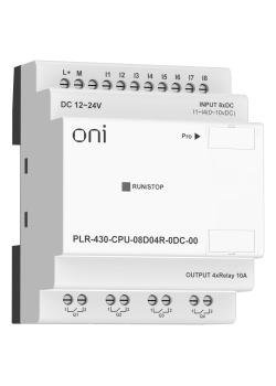 ПЛК 430 Модуль ЦПУ 8 DI 4 RO 24В DC без экрана ONI