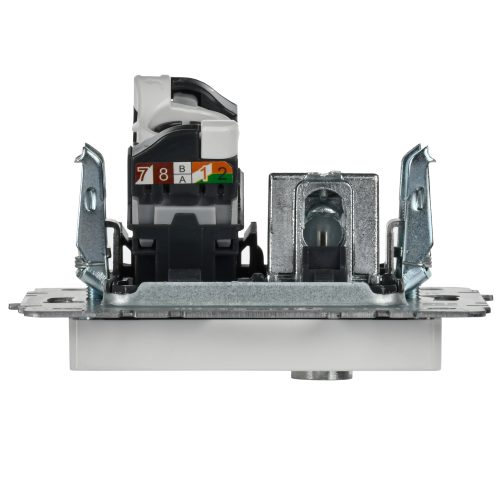 BRITE Розетка двойная TV+RJ45 кат.5E РТВ/РК12-БрБ белый IEK