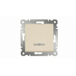 Выключатель 1-кл с подсвет. СП 10А IP20 250В механизм крем. Makel 57010021