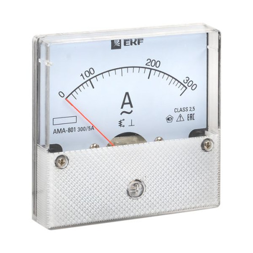 AMA-801 аналоговый на панель (80x80) круглый вырез 300А трансф. подкл. EKF