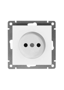 Розетка 1-м СП Афина 16А IP20 без заземл. механизм бел. Universal A0022