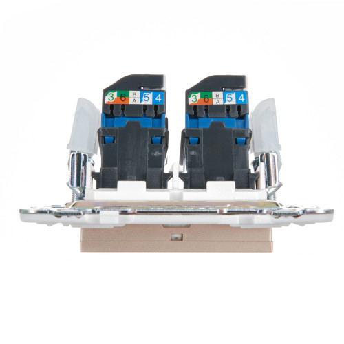 SKANDY Розетка компьютерная двойная RJ45 кат.6 SK-K04Sa песочный IEK SKANDY Розетка компьютерная двойная RJ45 кат.6 SK-K04Sa песочный IEK