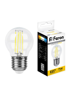 Лампа светодиодная Feron LB-52 Шарик E27 7W 230V 2700K