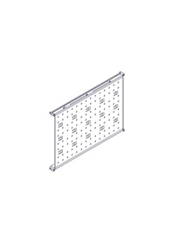 Фиксированная полка Systeme Electric, серия Uniprom, 1U, 650мм, до 100кг