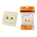 Розетка компьютерная RJ-45 + TФ (RJ-11) сл. кость Розетка компьютерная RJ-45 + TФ (RJ-11) сл. кость