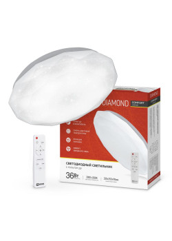 Светильник светодиодный COMFORT DIAMOND 36Вт 230В 3000-6500К 2900лм 330х80мм с пультом ДУ IN HOME 4690612035031